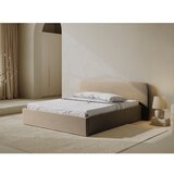 Micadoni Smeđe-sivi tapecirani bračni krevet s prostorom za odlaganje s podnicom 180x200 cm Elizabeth – | shoptok.hr