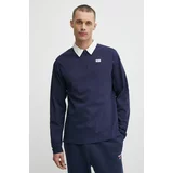 Reebok Bombažna majica z dolgimi rokavi Court Sport mornarsko modra barva, 100075580