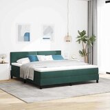  LED Box Spring Krevet Tamnozelena 180 x 200 cm Baršun | shoptok.hr