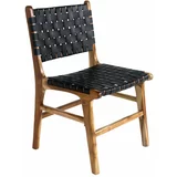 House Nordic Črni/rjavi jedilni stoli v kompletu 2 ks iz masivnega tika Perugia –