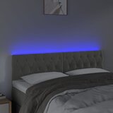 LED uzglavlje svjetlosivo 160x7x78/88 cm baršunasto | shoptok.hr