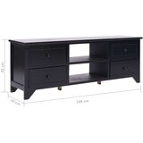 vidaXL TV ormarić crni 108 x 30 x 40 cm od masivnog drva paulovnije | shoptok.hr