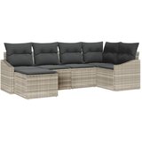  Vrtni set za objed s jastukom s pohranom 6 pcs Bež Crna | shoptok.hr