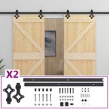 Furnova Drsna vrata s kompletom vodil 80x210 cm trdna borovina, (21944811) | Shoptok.si