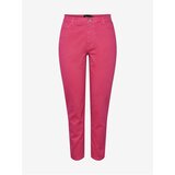 Pieces Dark Pink Women's Shortened Mom Fit Jeans Kesia - Women Cene