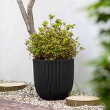 Capi Cvetlično korito Groove 35x34 črno, (20981599) | Shoptok.si