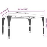  Sjenica s dvostrukim krovom antracit 3 98x2 98 m čelična | shoptok.hr