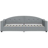 Izvlečna dnevna postelja s predali svetlo siva 80x200 cm blago | Shoptok.si