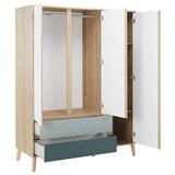 MID.YOU omara s klasičnimi vrati, bela, barve hrasta | Shoptok.si