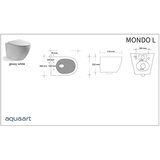 AQUAART WC školjka rimless Mondo L viseća sa sjedalom | shoptok.hr