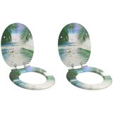  Toaletna sjedala s mekim zatvaranjem 2 pcs Zelena 44 x 38 cm | shoptok.hr
