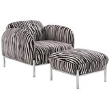 Jotex Črno-bel tabure Ramon – | Shoptok.si