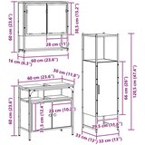  Set 3 komada kupaonskog namještaja od hrastovine | shoptok.hr