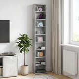 Cd ormar Betonska siva 33 x 23,5 x 175 cm Konstruirano drvo | shoptok.hr