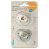 BabyOno Anatomski silikonski dudek GLOW 6-18 m, 2 kosa | Shoptok.si