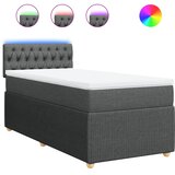vidaXL Krevet s oprugama i madracem tamnosivi 90 x 190 cm od tkanine | shoptok.hr