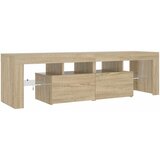 TV ormarić s LED svjetlima boja hrasta sonome 140x36,5x40 cm | Eponuda.com
