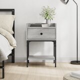 vidaXL Nočna omarica siva sonoma 40,5x31x60 cm inženirski les | Shoptok.si