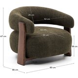 Kave Home Zelen fotelj iz šenilje Granite – | Shoptok.si