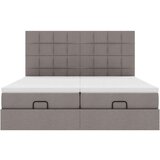 vidaXL Otomanski posteljni okvir z vzmetnicami taupe 200x200 cm blago | Shoptok.si
