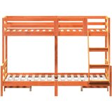  Krevet na kat 80x200/120x200 cm masivna borovina voštano smeđi | shoptok.hr