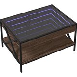  Stolić s beskonačnim LED svjetlima boja hrasta 70x50x38 cm | shoptok.hr