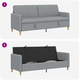 SOFA s pohranom Svjetlosiva 192 x 78 x 87 cm Poliester | Eponuda.com