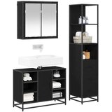  Set namještaja za kupaonicu 3 kom. Crni hrast 80 x 33 x 60 cm | shoptok.hr