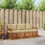  Setovi sofa s jastukom 3 pcs Prirodna i bež Čvrsto drvo akacije | shoptok.hr