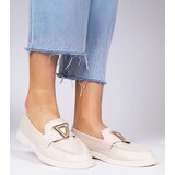 Gemre Beige women's loafers with elegant embellishment Viletta | shoptok.hr