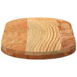 Stolna ploča svjetlosmeđa 80x40x4 cm ovalna masivna hrastovina | Eponuda.com