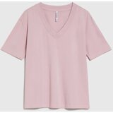 Marisse Pink V-Neck T-Shirt | Shoptok.si