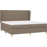 Krevet s oprugama i madracem smeđesivi 200x200 cm od tkanine | shoptok.hr