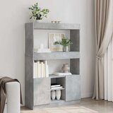  Visoka komoda boja betona 92x33x140 cm od konstruiranog drva | shoptok.hr