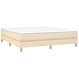 Okvir za krevet s oprugom krem 160x200 cm od tkanine | Eponuda.com