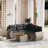 vidaXL 6-dijelni set vrtnih sofa od poliratana s jastucima sivi | shoptok.hr