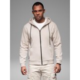 Ombre Sweatshirt unzipped hoodie in streetwear style - sand | shoptok.hr