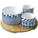 Easy Life Geometric Blue 4v1 set za predjed s krožnikom Cene