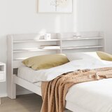 vidaXL Vzglavje s policami bela 120 cm trdna borovina | Shoptok.si
