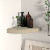 vidaXL Kotna polica barva hrasta 25x25x3,8 cm MDF Cene