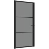  Unutarnja vrata 102,5x201,5 cm crna od ESG stakla i aluminija | shoptok.hr