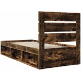  Krevetna konstrukcija s uzglavljem Dimljeni hrast 100 x 200 cm | shoptok.hr