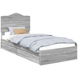  Postelja s shranjevanjem z vzglavjem Siva Sonoma 100 x 200 cm, (5000105770) | Shoptok.si