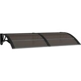 Nadstrešnica za vrata crna 350 x 75 cm polikarbonatna | shoptok.hr