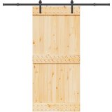 vidaXL Klizna vrata s priborom za montažu 95 x 210 cm masivna borovina | shoptok.hr