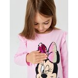 Sinsay Pamučna majica kratkih rukava s apliciranim šljokicama Minnie Mouse | shoptok.hr