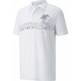 Puma Cloudspun Oasis Golf Polo Bright White/Navy Blazer M | Shoptok.si