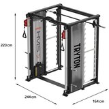 Tryton vrata za trening sa smith machine 3d - dvostruki kolut i stack utegima komercijalni hms | shoptok.hr