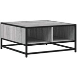 vidaXL Klubska mizica siva sonoma 60,5x60,5x30 cm inž. les in kovina | Shoptok.si