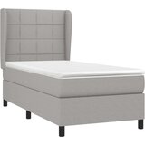  Box spring postelja z vzmetnico svetlo siva 90x200 cm blago, (20791234) | Shoptok.si